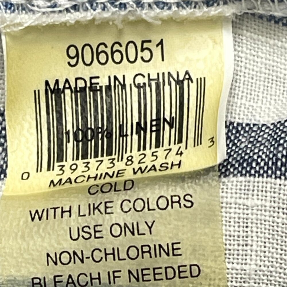 TWO by Vince Camuto Shirt Women's XL Blue Button Down Stripes Beach Boho Minimal - Picture 10 of 11